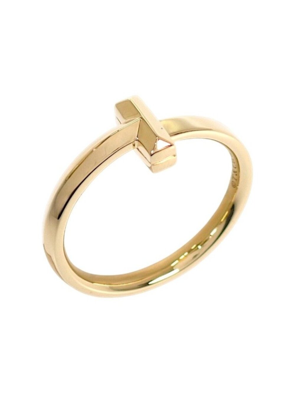 Tiffany & Co T One Actual Ring 18k Yellow Gold Genus